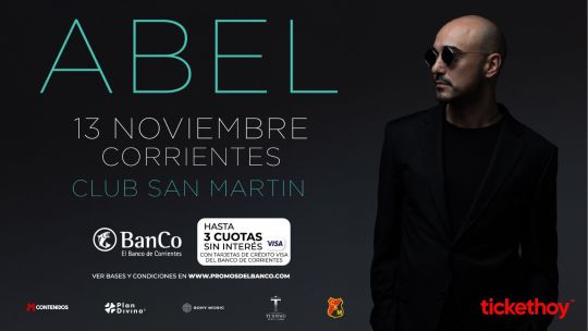 El Banco de Corrientes lanza una promoción exclusiva para el show de Abel Pintos en la Capital