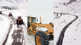 LA RUTA 7 DE MENDOZA, CORTADA POR LA NIEVE