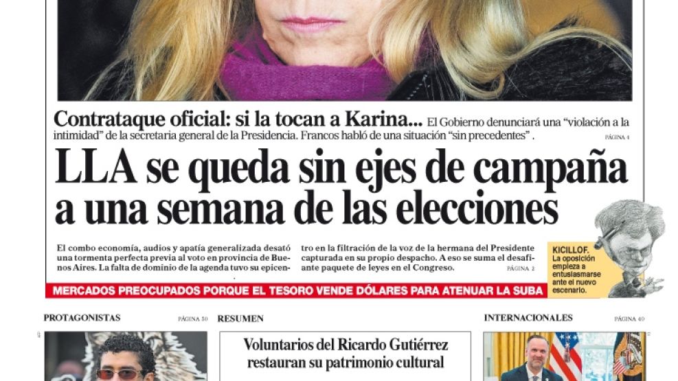 La tapa del Diario PERFIL del domingo 31 de agosto de 2025