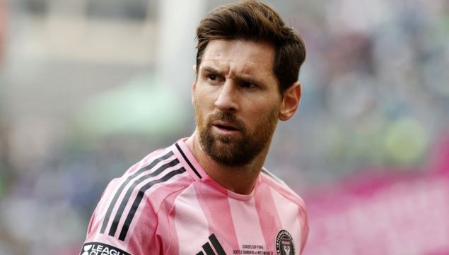 Lionel Messi en la final de la Leagues Cup