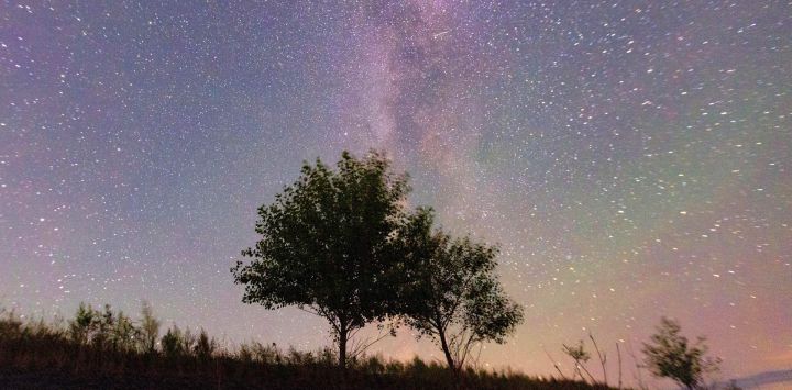 Imagen de la Vía Láctea vista en la ciudad de Fujin, en la provincia de Heilongjiang, en el noreste de China.
