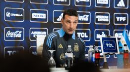 Lionel Scaloni en conferencia de prensa