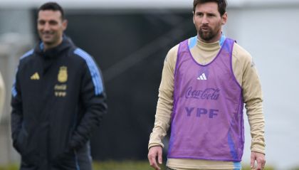 Lionel Scaloni y Lionel Messi