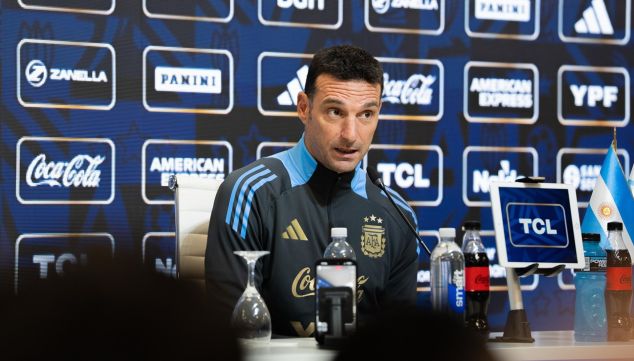 Lionel Scaloni en conferencia de prensa