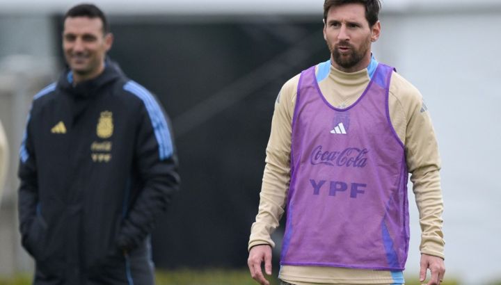Lionel Scaloni y Lionel Messi