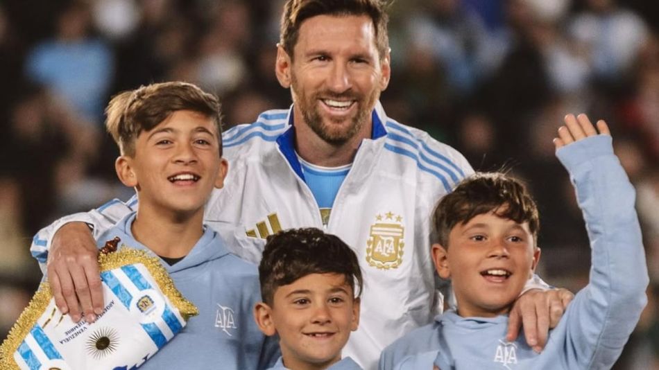 Lionel Messi y sus hijos