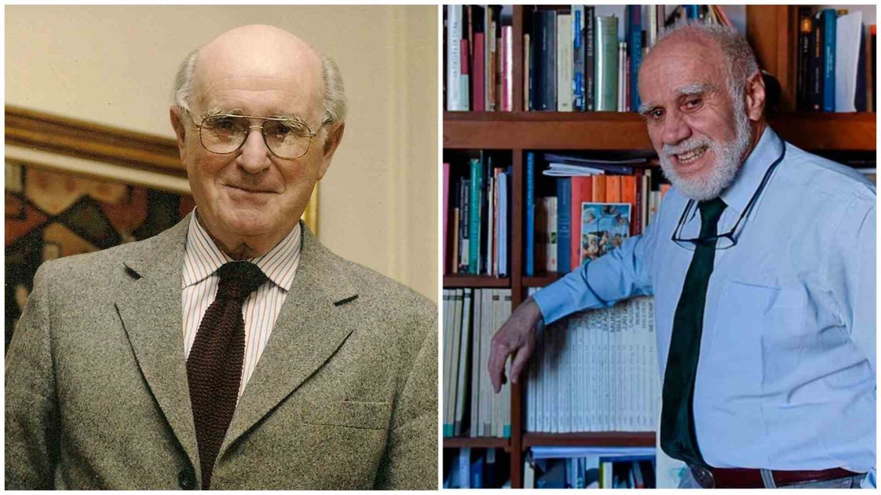 Natalio Botana y José Emilio Burucúa | Foto:Cedoc