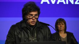 Javier Milei reconoció la derrota y dio un discurso en el búnker de La Libertad Avanza. 