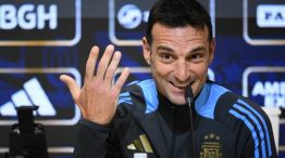 Lionel Scaloni en conferencia de prensa