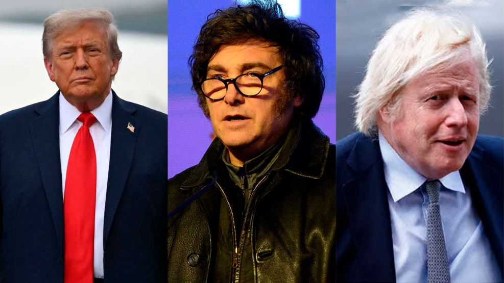 Trump Milei y Boris Johnson 08092025