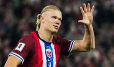 Erling Haaland con la selección de Noruega