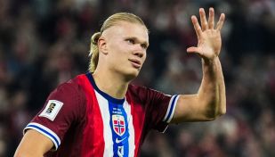 Erling Haaland con la selección de Noruega