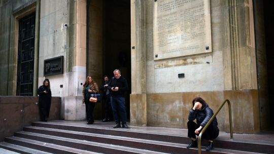 Bank, financial district, buenos aires – STOCK
