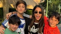 Antonela Roccuzzo y sus hijos