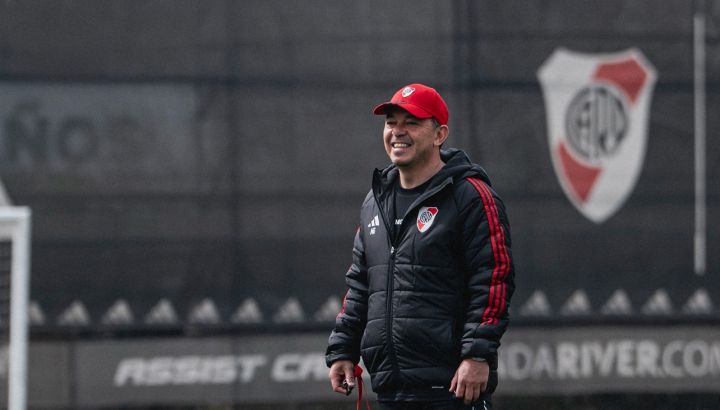 Marcelo Gallardo entrenando a River Plate