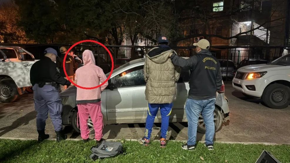 El momento de la detención en agosto. 