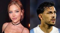 Evangelina Anderson y Leandro Paredes