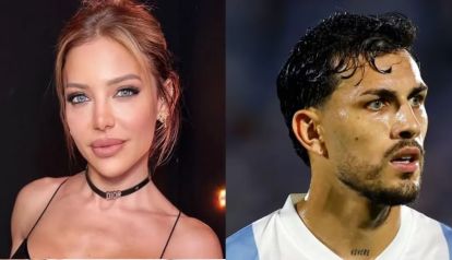 Evangelina Anderson y Leandro Paredes