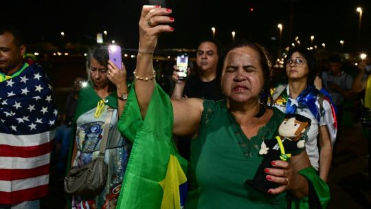 Supporters of former Brazilian President Jair Bolsonaro