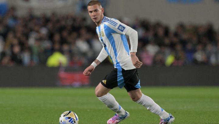 Franco Mastantuono con la Selección Argentina