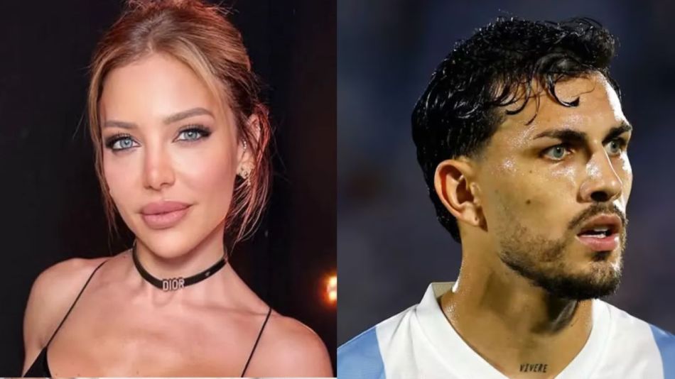 Evangelina Anderson y Leandro Paredes