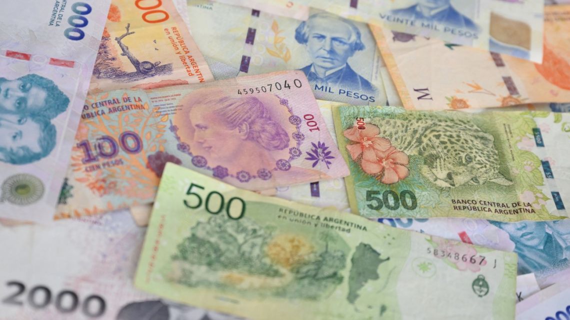 Pesos and dollars.