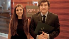 Milei con la mujer astronauta