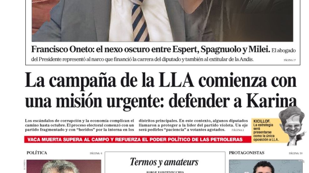 La tapa del Diario PERFIL del domingo 14 de septiembre de 2024
