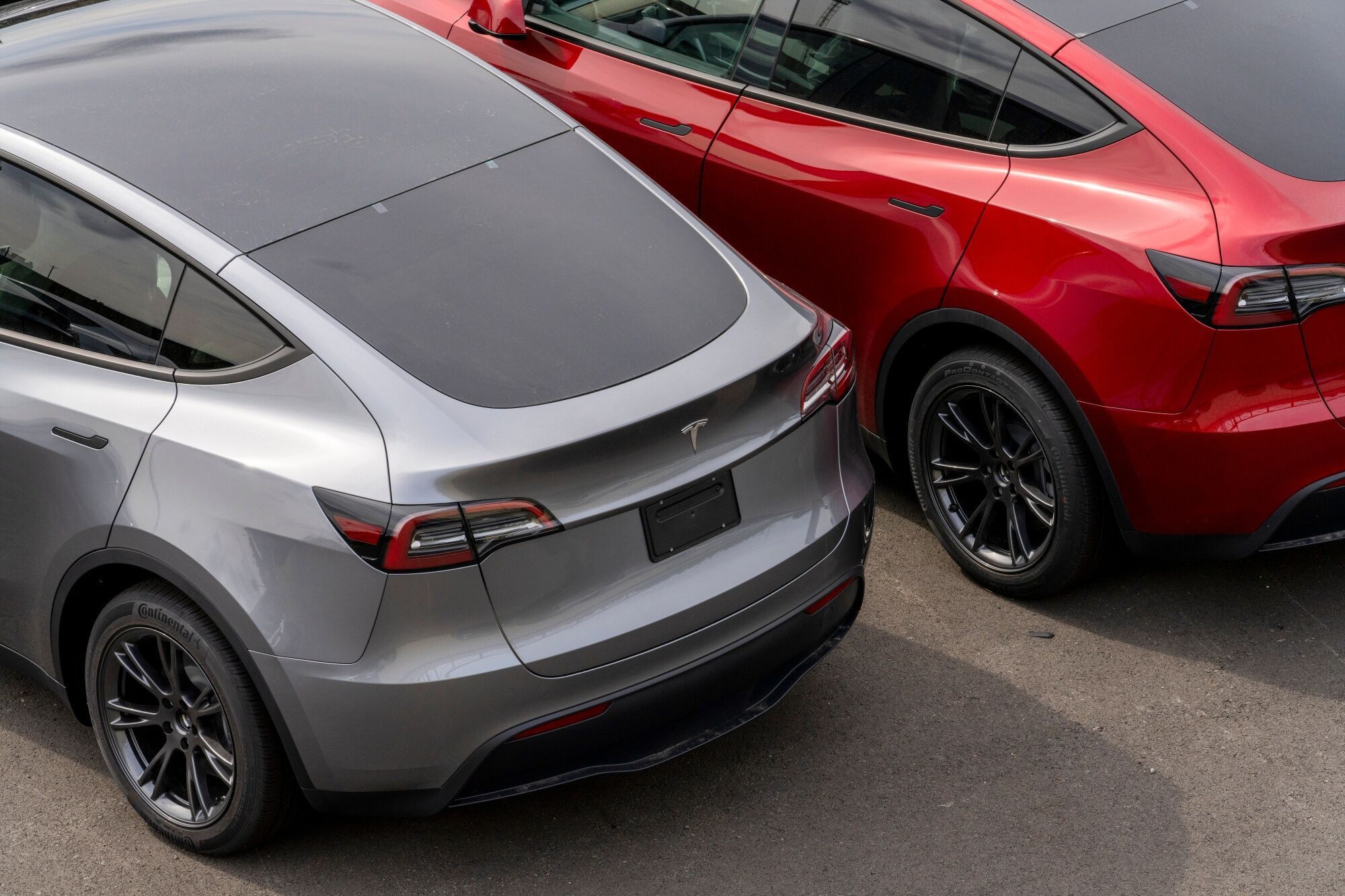 Tesla Model Y electric vehicles. 