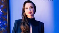 Transparencias y brillos: Celeste Cid impactó con su look total blue en la noche porteña