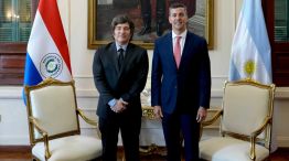 Javier Milei en Paraguay en su visita a Santiago Peña 20250916