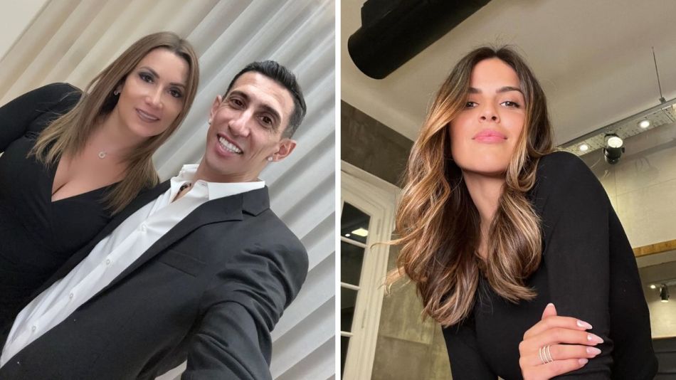 Jorgelina Cardoso, Ángel Di María y Camila Galante