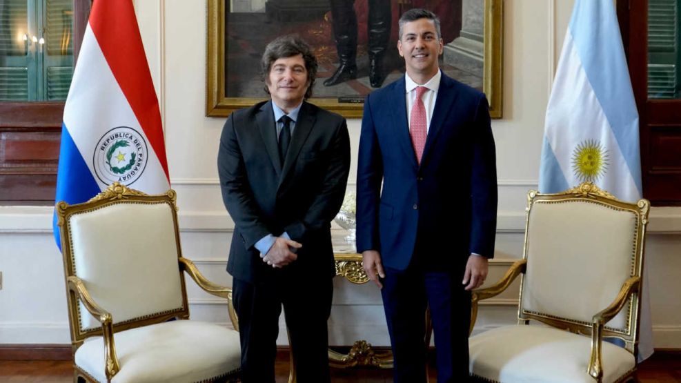 Javier Milei en Paraguay en su visita a Santiago Peña 20250916