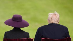 Melania Trump en el Castillo de Windsor este 17 de septiembre