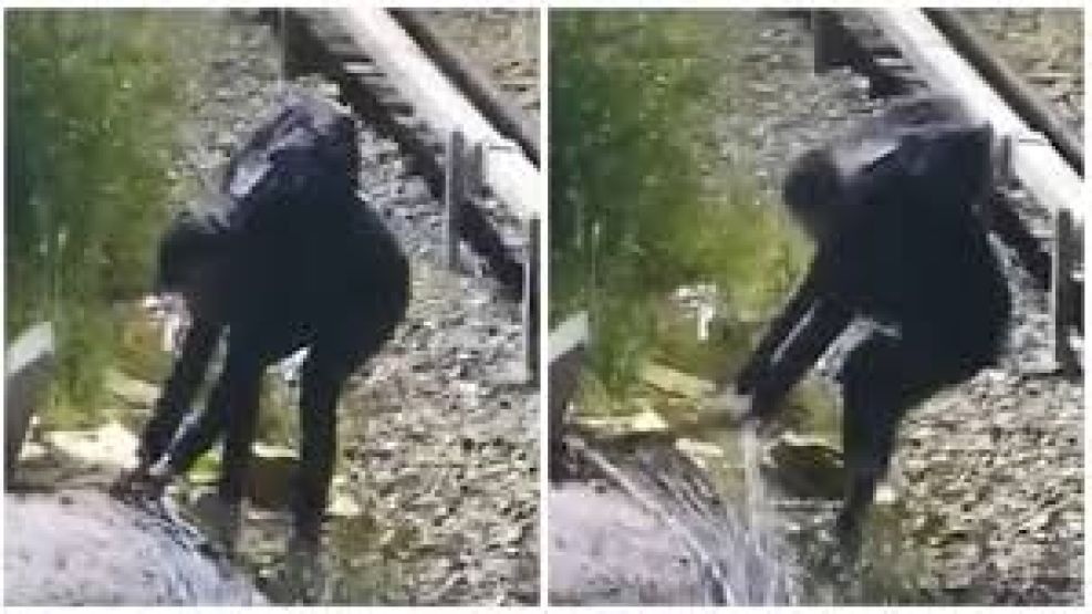 El momento del robo.