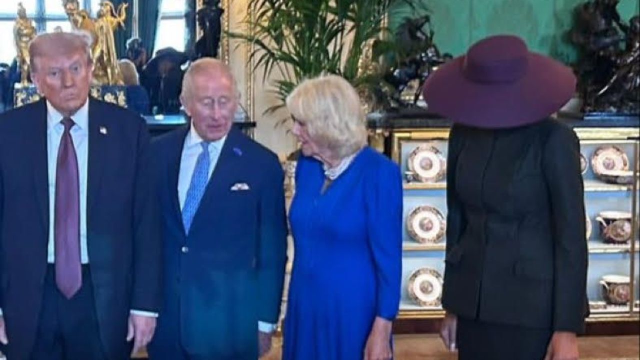Donald Trump, Rey Carlos, Camilla Parker Bowles y Melania Trump | Foto:CEDOC