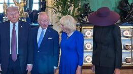 Donald Trump, Rey Carlos, Camilla Parker Bowles y Melania Trump