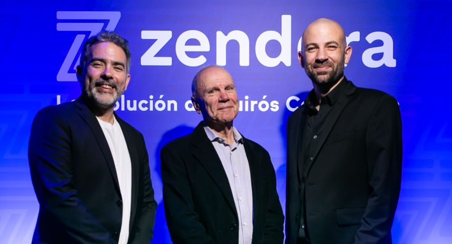 Martín Quirós, socio director de la firma, José María Quirós, fundador de la compañía y Hernán de la Riva, socio director de Zendera