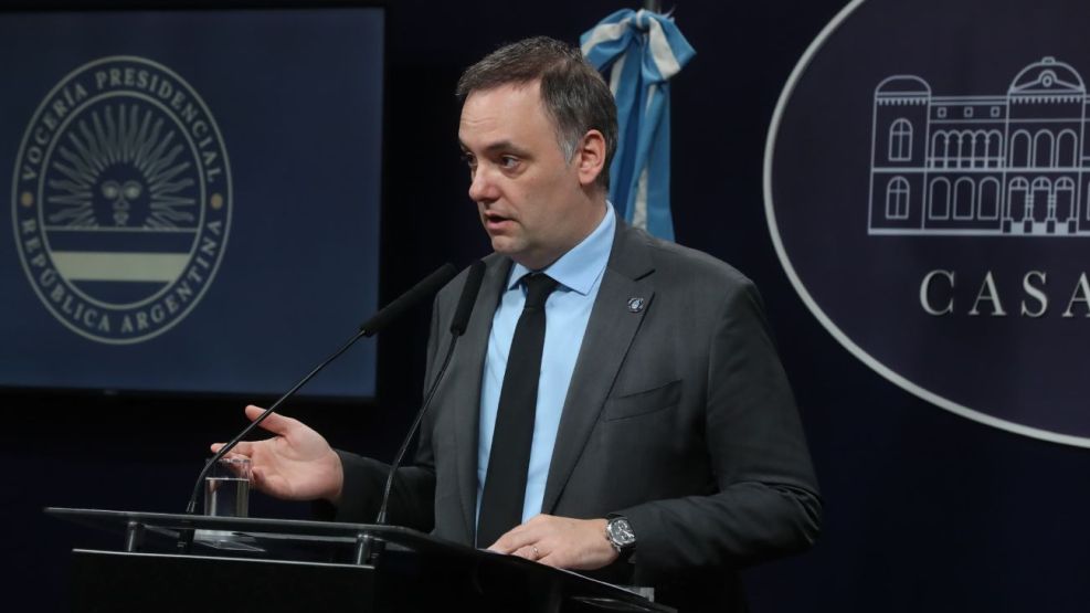 El vocero presidencial Manuel Adorni