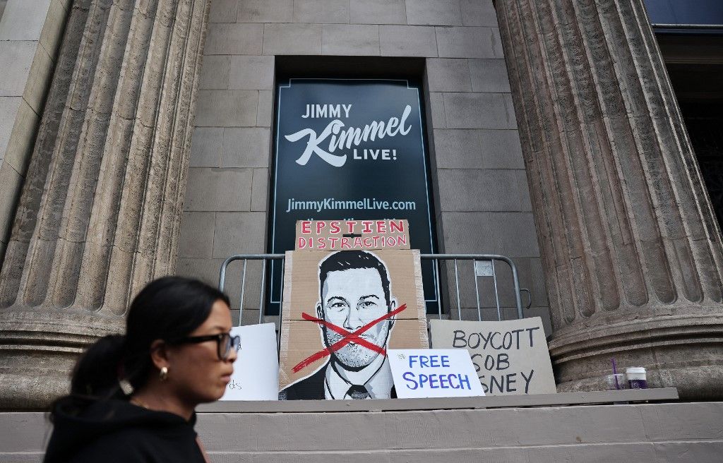 Los Ángeles. Protestas por la censura al programa Jimmy Kimmel Live!