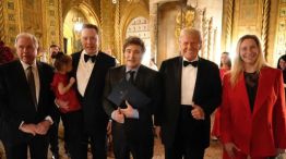 Elon Musk, Donald Trump, Javier y Karina Milei en Mar-a-lago 19092025