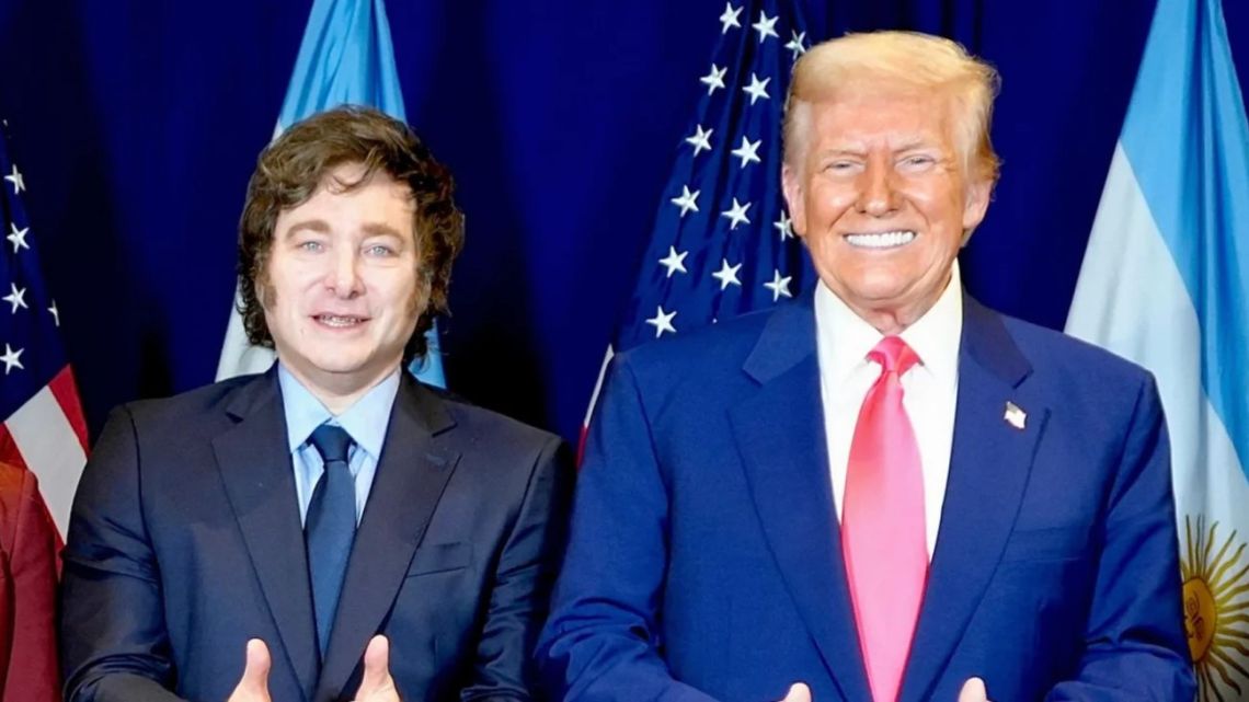 Argentina's President Javier Milei and US President Donald Trump.