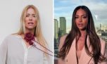 Jeans con cintura cruzada: Nicole Neumann y Caro Calvagni apuestan a la tendencia del momento