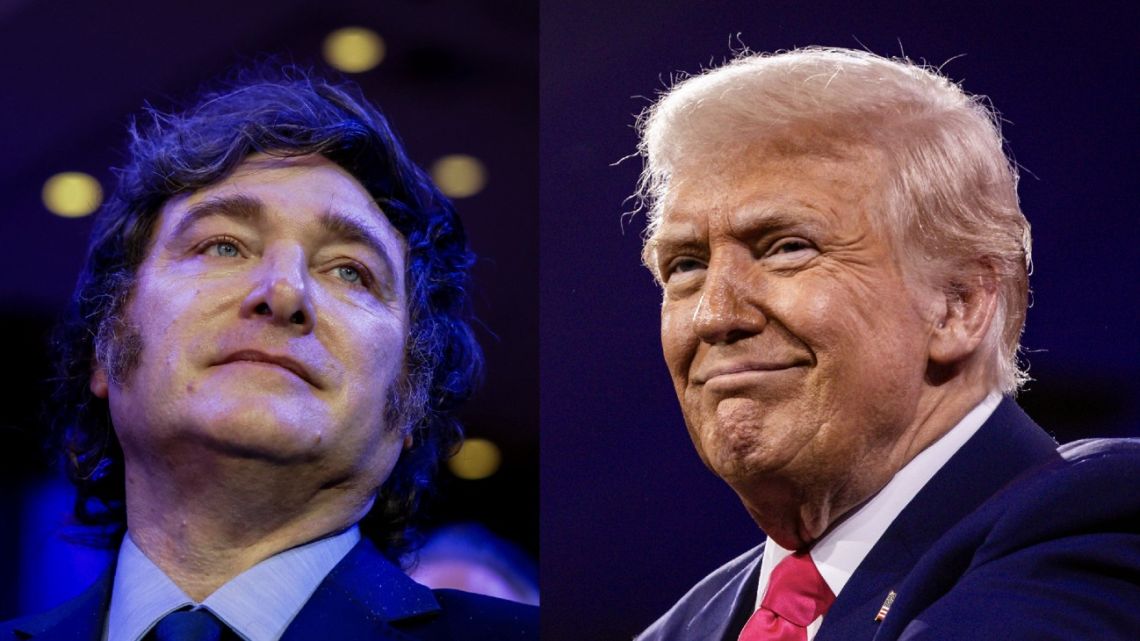 Javier Milei and Donald Trump.