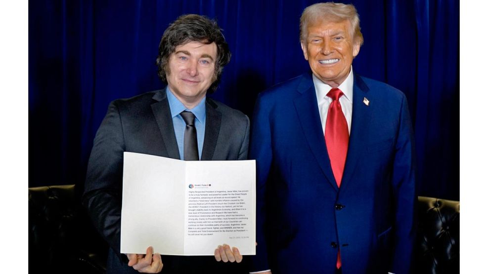 280925_milei_trump_tweet_impreso_presidencia_g