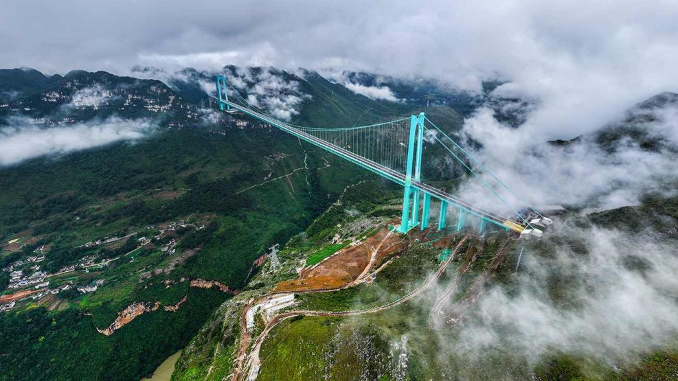 China Apertura Puente Gran Cañon de Huajiang