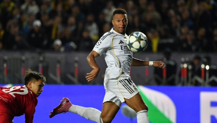 Kylian Mbappé con Real Madrid en Champions League