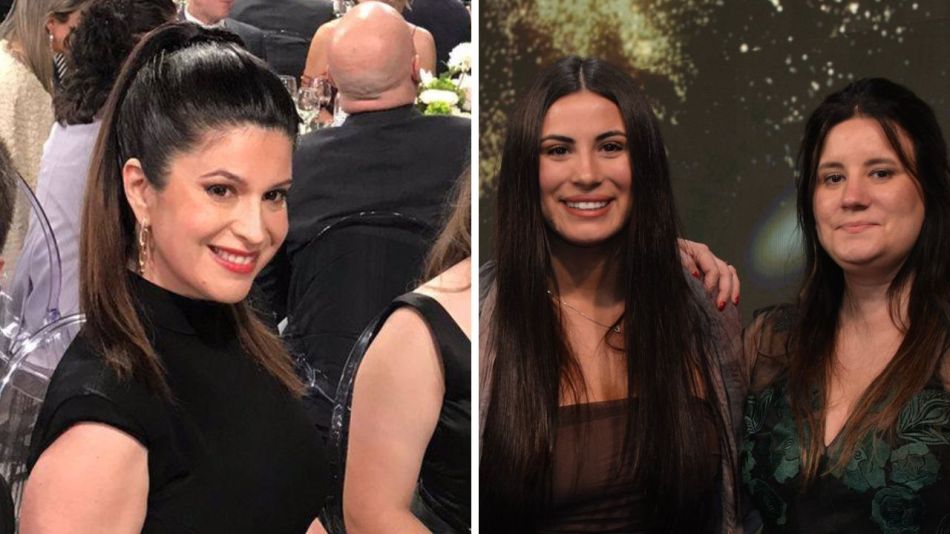 Elba Marcovecchio, viuda de Jorge Lanata, y las hijas del reconocido periodista.