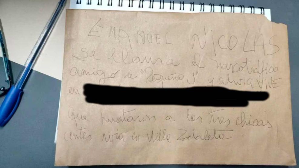 Triple crimen: qué dice la carta anónima del presunto cómplice de "Pequeño J" - Image 2