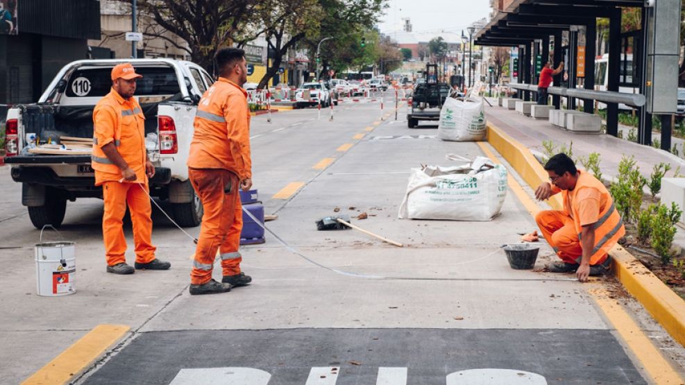 Obras de pavimento de la municipalidad